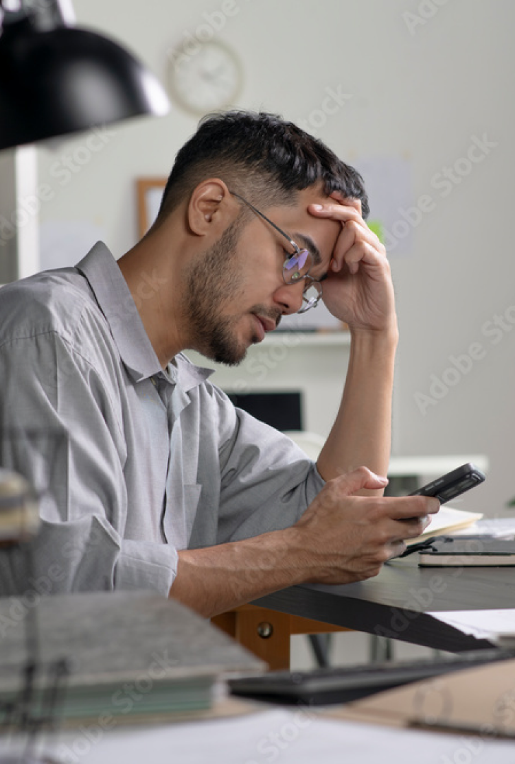 A person waiting for a reply that never comes